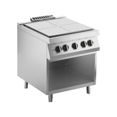 Plită electrică cu blat solid, pe suport deschis, cu 4 zone gătit, Linia 700, Silko